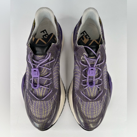 FENDI Flow FF Nylon Transparent Mix Media Logo Sneakers UK 9 - US 10 - EU 43 - Picture 11 of 12